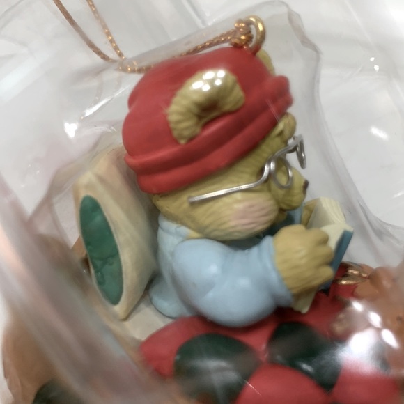 Teddy bear Santa ornament Vintage - Picture 7 of 8